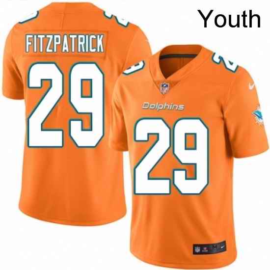 Youth Nike Miami Dolphins 29 Minkah Fitzpatrick Limited Orange Rush Vapor Untouchable NFL Jersey